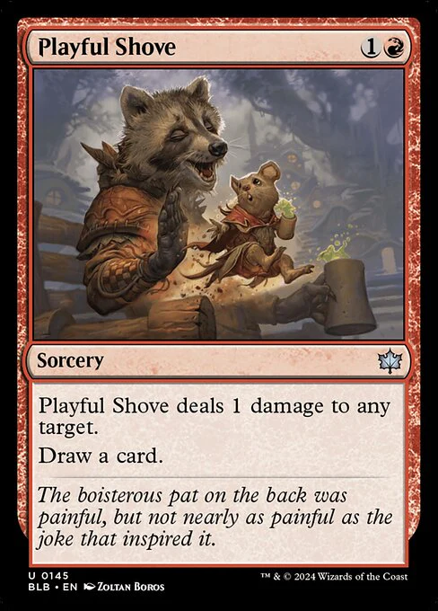 Playful Shove (145) (Foil) - Bloomburrow