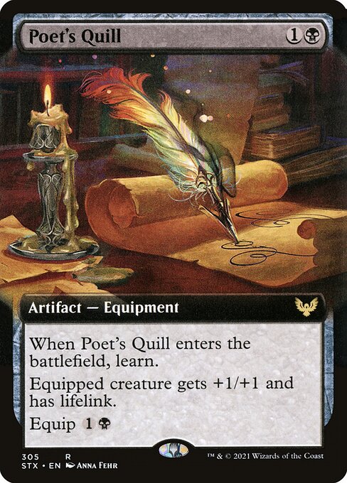 Poet's Quill (305) - EXTENDED ART (Foil) - Strixhaven: School of Mages