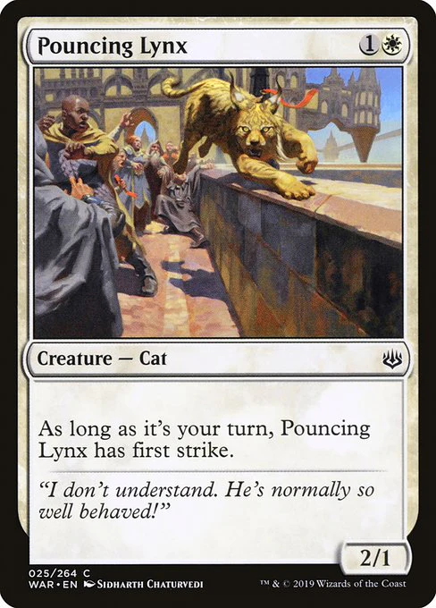 Pouncing Lynx (25) (Foil) - War of the Spark