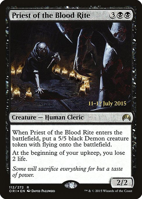Priest of the Blood Rite (112s) (Foil) - Magic Origins Promos