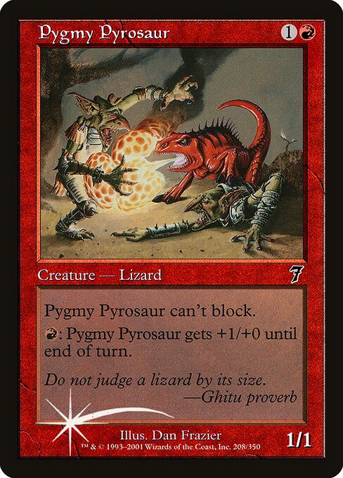 Pygmy Pyrosaur (208★) (Foil) - Seventh Edition