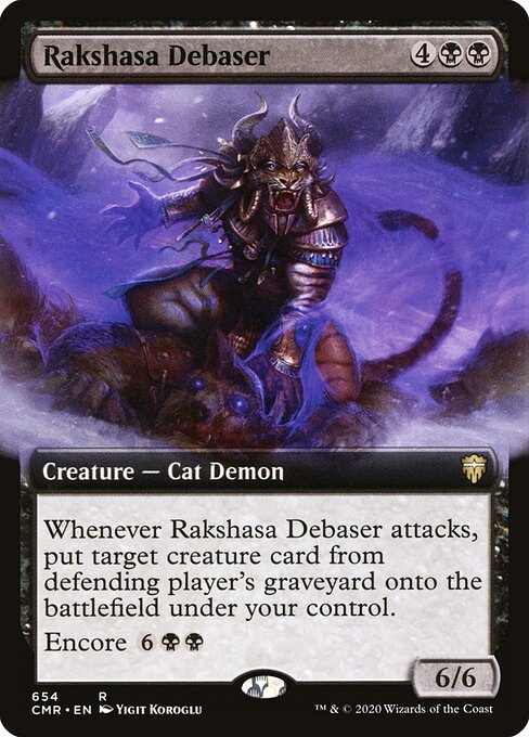 Rakshasa Debaser (654) - EXTENDED ART (Foil) - Commander Legends