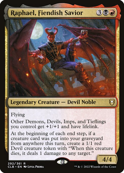 Raphael, Fiendish Savior (292) (Foil) - Commander Legends: Battle for Baldur's Gate