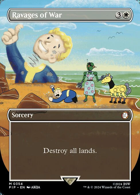 Ravages of War (354) - BORDERLESS - FULL ART (Foil) - Fallout