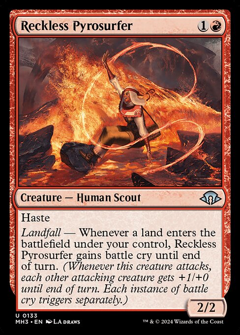 Reckless Pyrosurfer (133) (Foil) - Modern Horizons 3