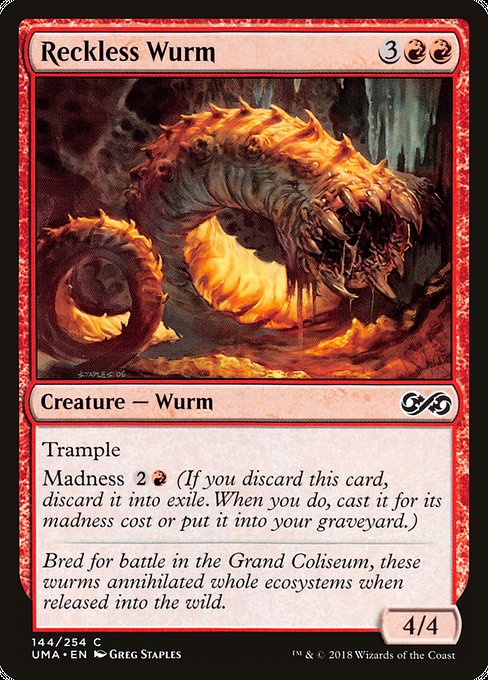Reckless Wurm (144) (Foil) - Ultimate Masters
