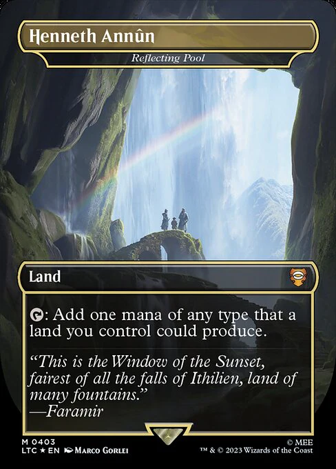 Reflecting Pool (403) - BORDERLESS - FULL ART (Foil) - Tales of Middle-earth Commander