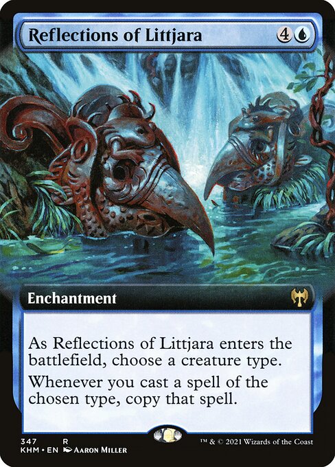 Reflections of Littjara (347) - EXTENDED ART (Foil) - Kaldheim