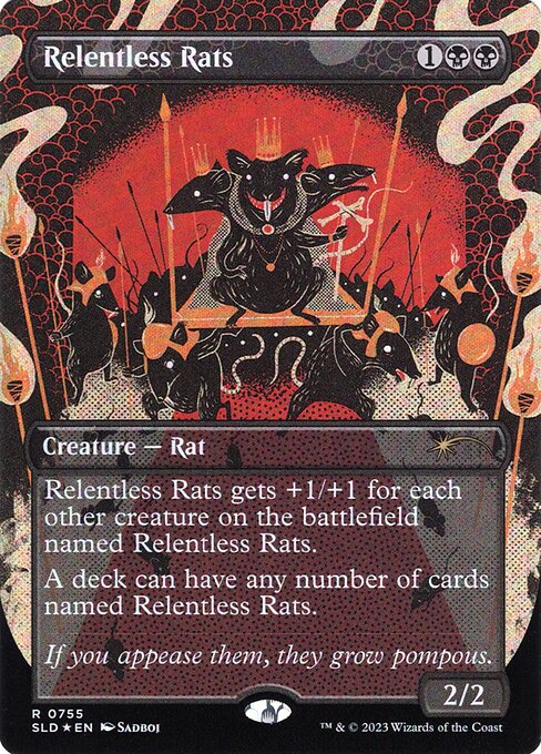 Relentless Rats (755) - BORDERLESS - FULL ART (Foil) - Secret Lair Drop