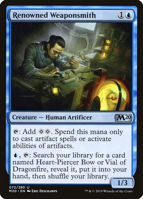 Renowned Weaponsmith (72) (Foil) - Core Set 2020