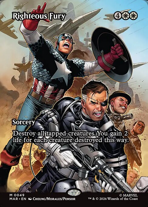 Righteous Fury (49) - BORDERLESS - FULL ART - Marvel Universe