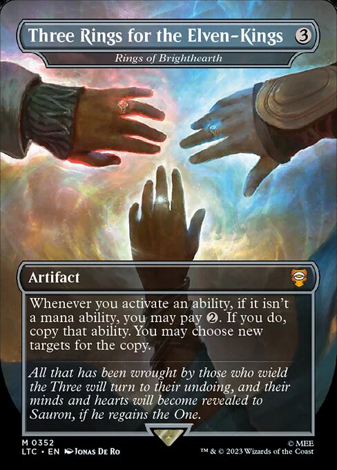 Rings of Brighthearth (352) - BORDERLESS - FULL ART - Tales of Middle-earth Commander