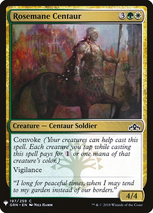 Rosemane Centaur (GRN-197) - The List