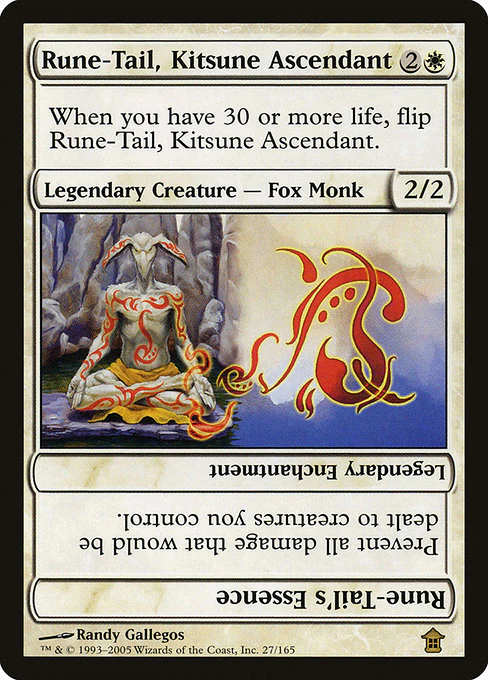 Rune-Tail, Kitsune Ascendant // Rune-Tail's Essence (27) - Saviors of Kamigawa