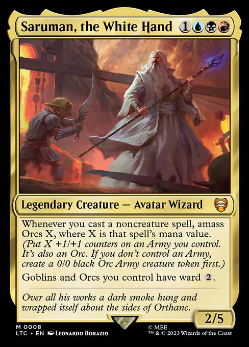 Saruman, the White Hand (8) (Foil) - Tales of Middle-earth Commander