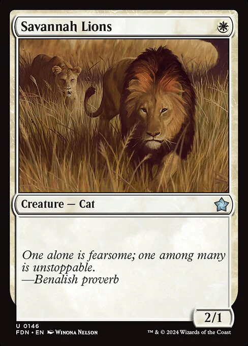 Savannah Lions (146) (Foil) - Foundations