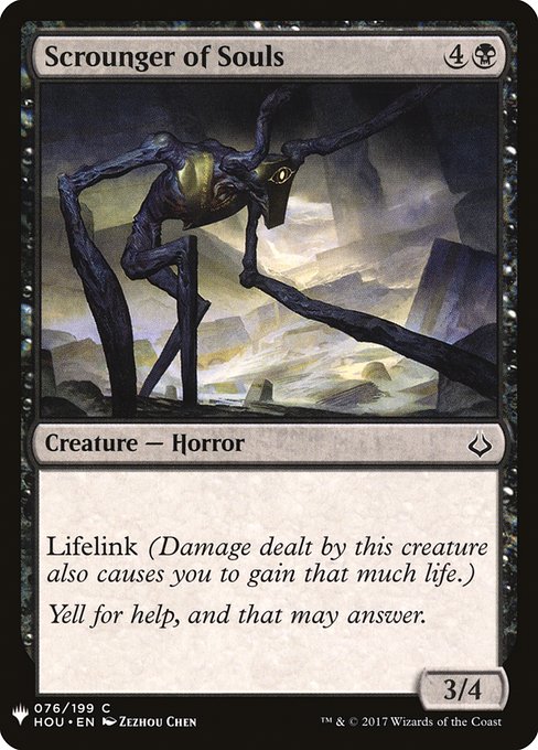 Scrounger of Souls (HOU-76) - The List