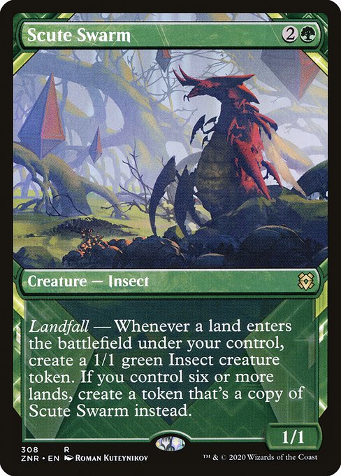Scute Swarm (308) - SHOWCASE - Zendikar Rising