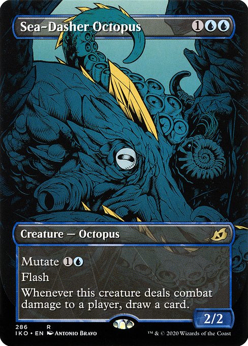 Sea-Dasher Octopus (286) - BORDERLESS - FULL ART - Ikoria: Lair of Behemoths