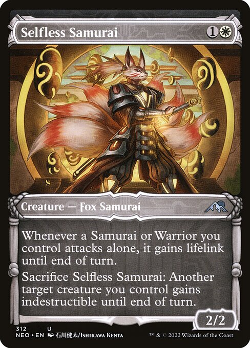 Selfless Samurai (312) - SHOWCASE - Kamigawa: Neon Dynasty