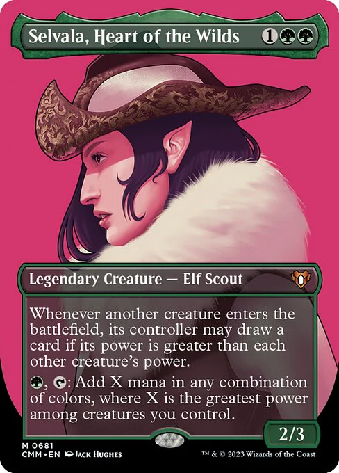 Selvala, Heart of the Wilds (681) - BORDERLESS - FULL ART (Foil) - Commander Masters