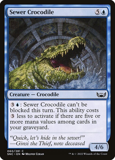 Sewer Crocodile (60) (Foil) - Streets of New Capenna
