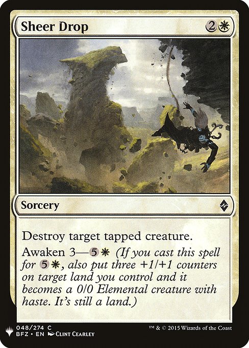 Sheer Drop (BFZ-48) - The List