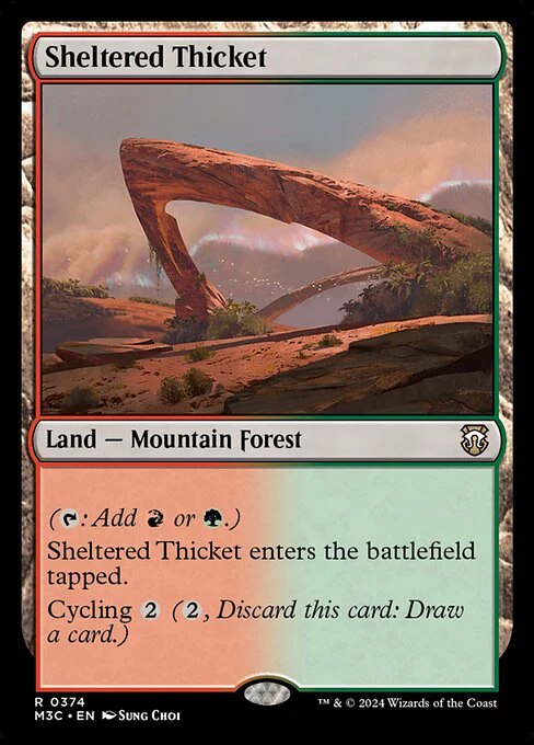 Sheltered Thicket (374) - Modern Horizons 3 Commander