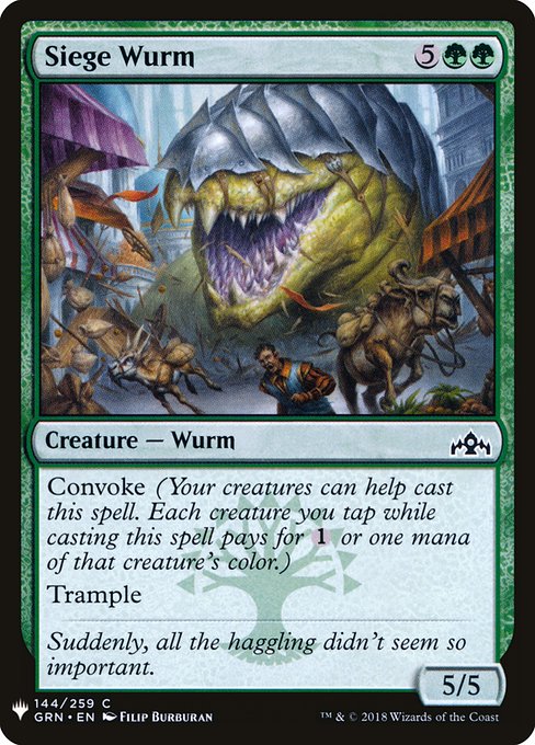 Siege Wurm (GRN-144) - The List