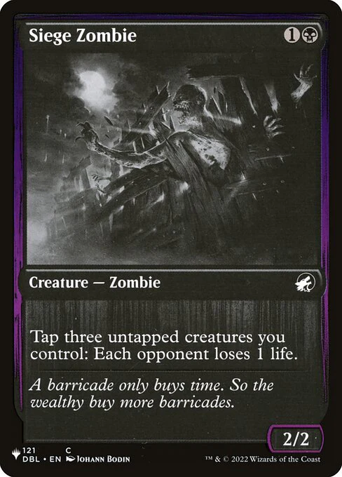 Siege Zombie (DBL-121) - The List
