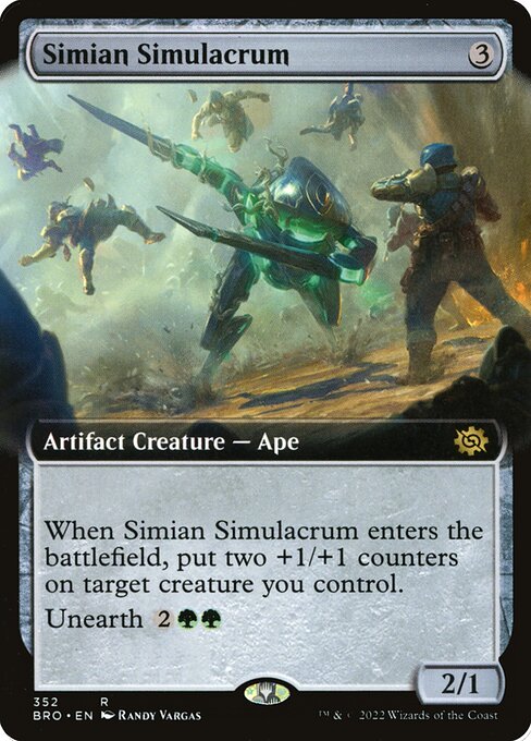 Simian Simulacrum (352) - EXTENDED ART (Foil) - The Brothers' War