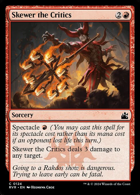 Skewer the Critics (124) (Foil) - Ravnica Remastered