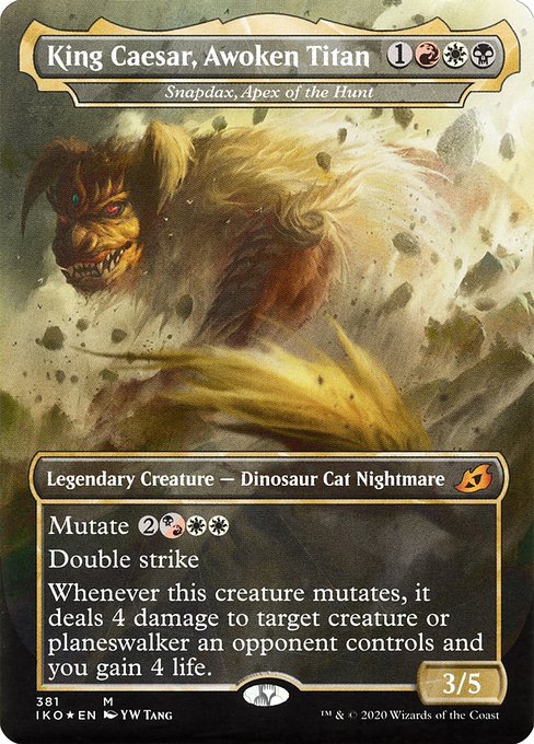 Snapdax, Apex of the Hunt (381) - BORDERLESS - FULL ART (Foil) - Ikoria: Lair of Behemoths