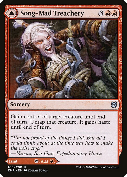 Song-Mad Treachery // Song-Mad Ruins (165) - Zendikar Rising