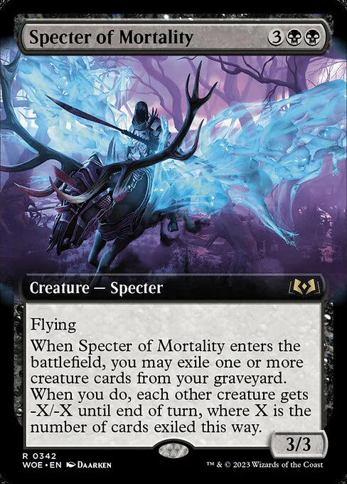 Specter of Mortality (342) - EXTENDED ART (Foil) - Wilds of Eldraine