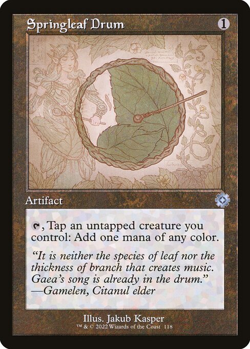 Springleaf Drum (118) (Foil) - The Brothers' War Retro Artifacts