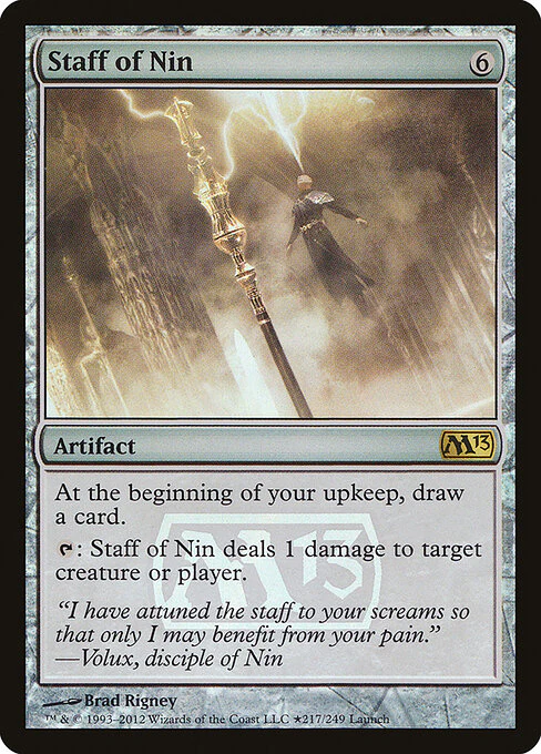 Staff of Nin (217★) (Foil) - Magic 2013 Promos
