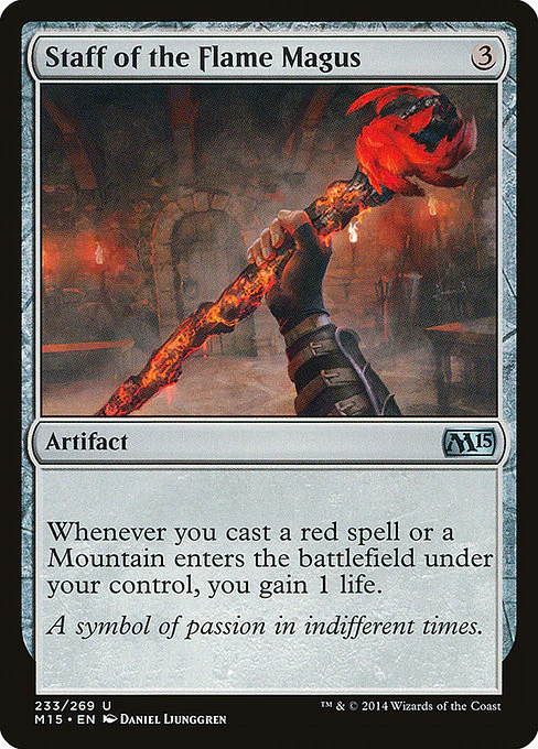Staff of the Flame Magus (233) (Foil) - Magic 2015