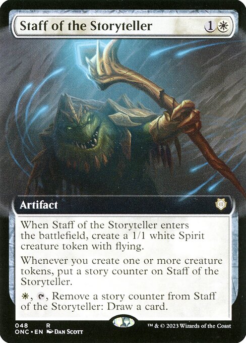 Staff of the Storyteller (48) - EXTENDED ART - Phyrexia: All Will Be One Commander
