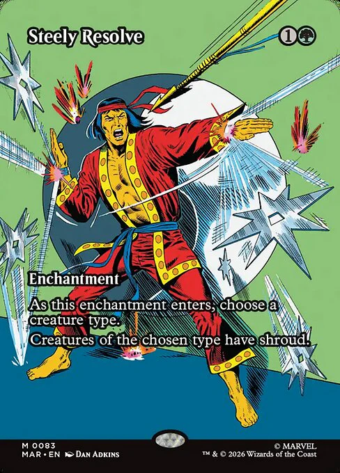 Steely Resolve (83) - BORDERLESS - FULL ART - Marvel Universe