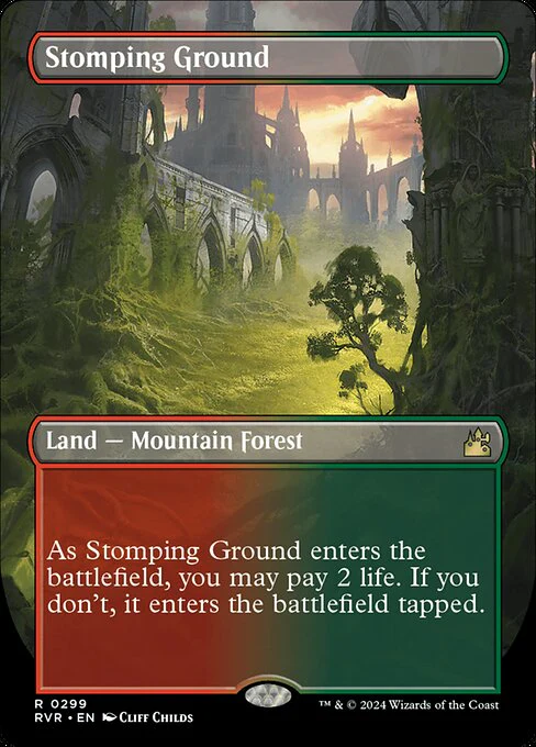 Stomping Ground (299) - BORDERLESS - FULL ART - Ravnica Remastered