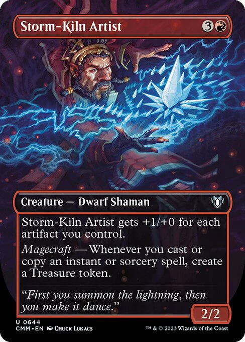 Storm-Kiln Artist (644) - BORDERLESS - FULL ART - Commander Masters