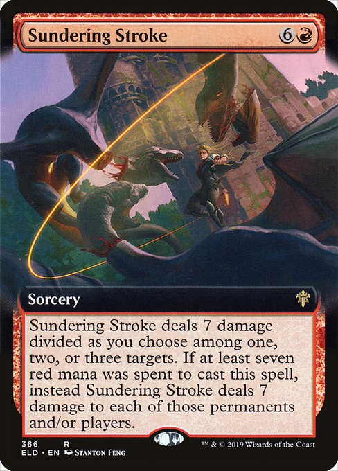 Sundering Stroke (366) - EXTENDED ART - Throne of Eldraine