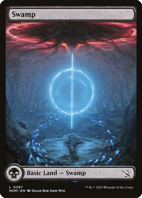 Swamp (287) - FULL ART (Foil) - March of the Machine