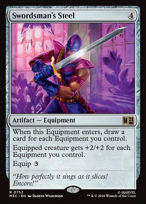 Swordsman's Steel (752) (Foil) - Marvel Super Heroes Commander