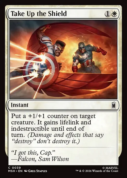 Take Up the Shield (39) (Foil) - Marvel Super Heroes