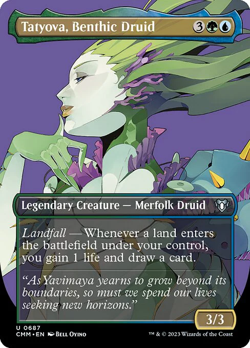 Tatyova, Benthic Druid (687) - BORDERLESS - FULL ART - Commander Masters