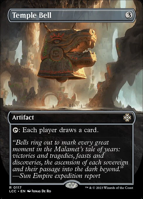 Temple Bell (117) - BORDERLESS (Foil) - The Lost Caverns of Ixalan Commander