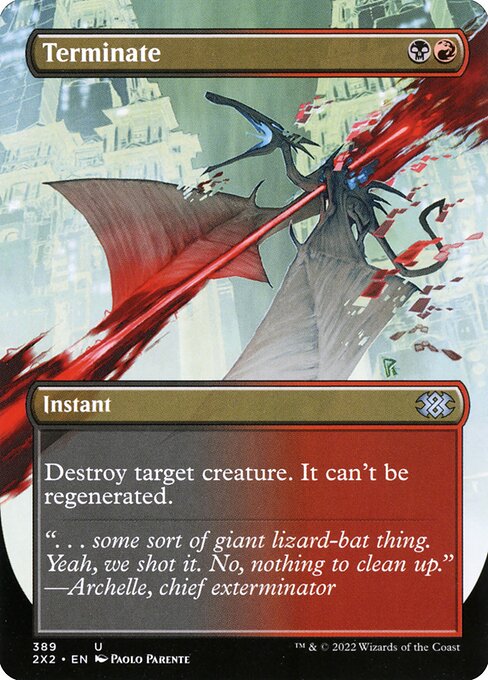 Terminate (389) - BORDERLESS - FULL ART - Double Masters 2022