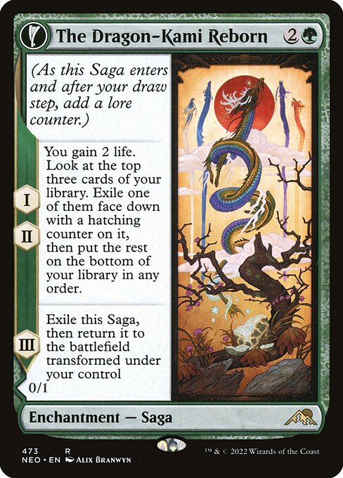 The Dragon-Kami Reborn // Dragon-Kami's Egg (473) - EXTENDED ART - Kamigawa: Neon Dynasty